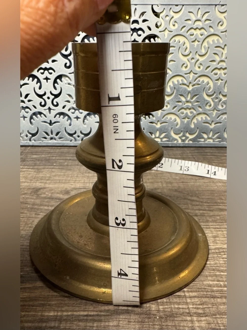 Vintage Solid Brass Candlestick Candle Holder Pedestal